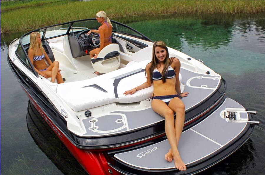 Super Air Nautique familia piso EVA teak lago natural